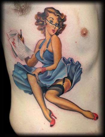 Looking for unique  Tattoos? Rib Pin-up